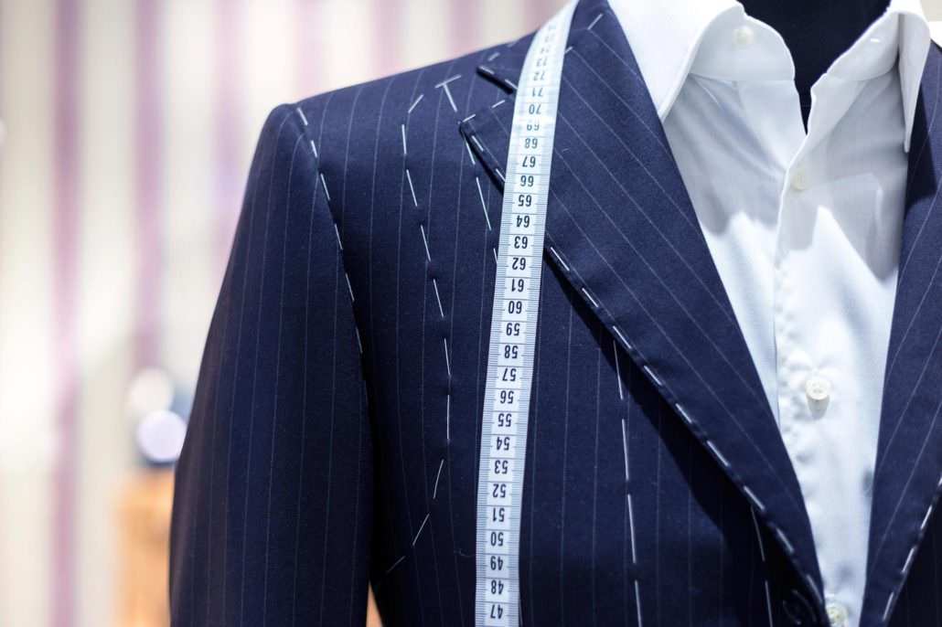 Bespoke suit and formalwear tailoring details