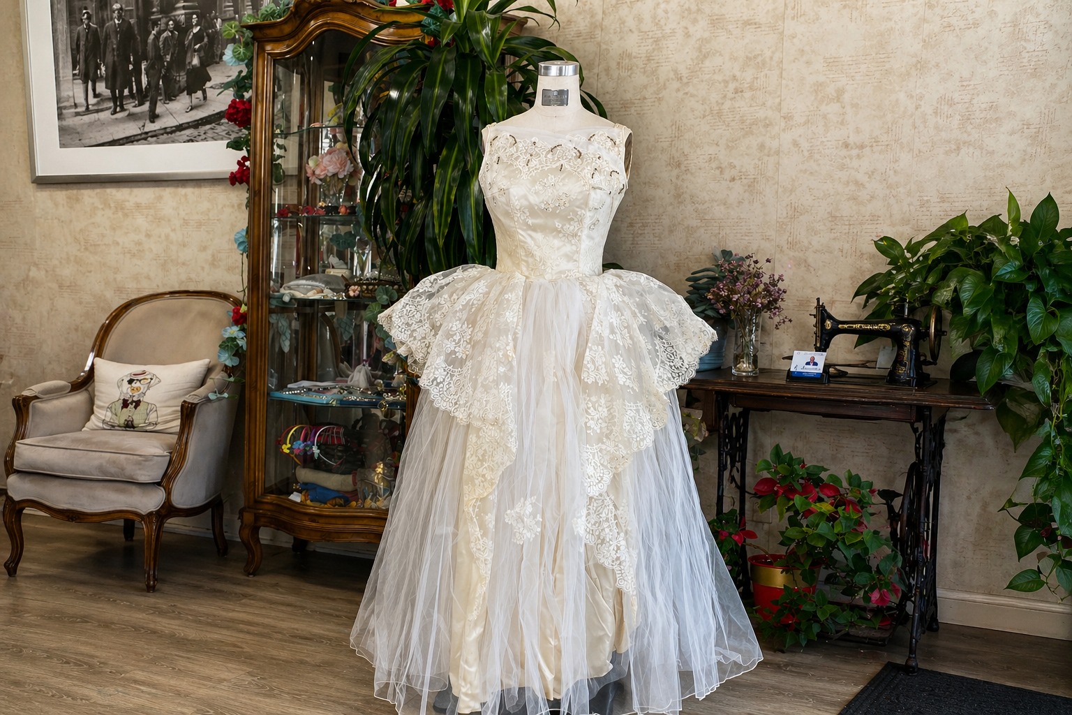 Vintage wedding gown restoration and bridal dress repair in CT